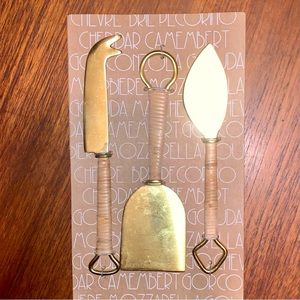 Cheese Knives 3 Stainless/Brass Closet Clear Out 🧹Bundle & Save 25% Off & Ship